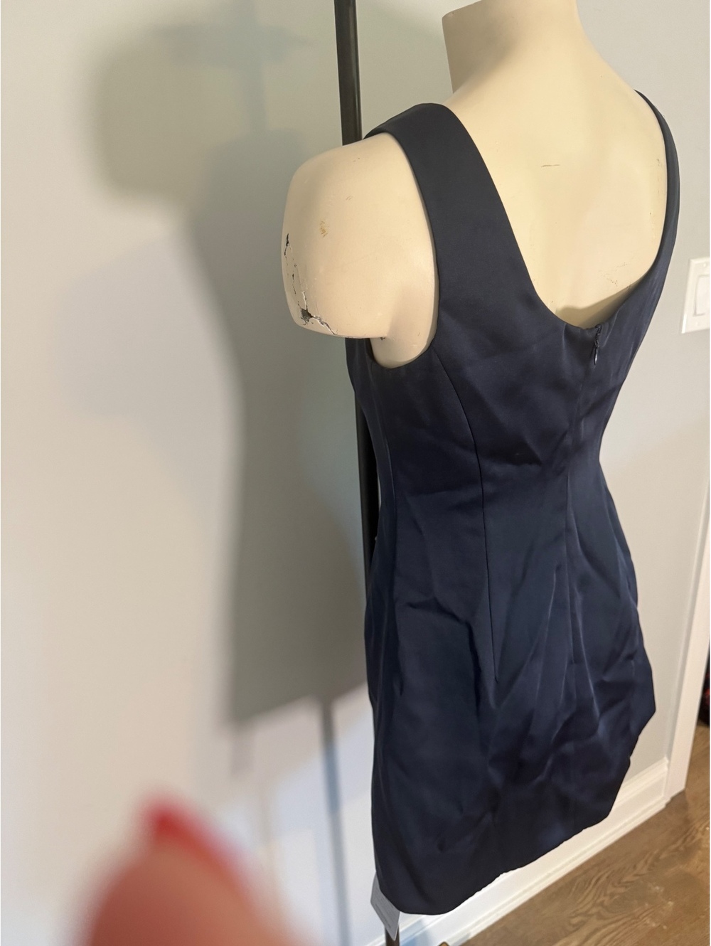 Reformation Franceska Dress in Blue Navy, Size 0 - Picture 2 of 12